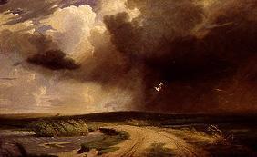 Aufziehendes Gewitter über der Puszta. 1861