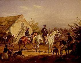 Ausritt zur Jagd. 1856