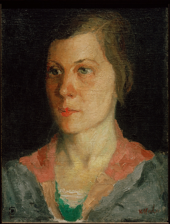 Porträt der Frau des Künstlers, 1933 von Kasimir Sewerinowitsch Malewitsch