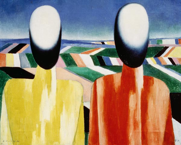 Malevich / Two Peasants / 1928/32 von Kasimir Sewerinowitsch Malewitsch
