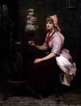 The Girl at the Spinning Wheel 1885