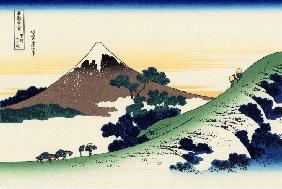 Der Inume-Pass in der Provinz Kai (aus der Bildserie „36 Ansichten des Berges Fuji“)
