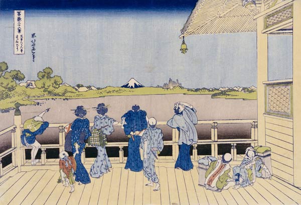 Sazai Hall Of Five-Hundred-Rakan Temple von Katsushika Hokusai