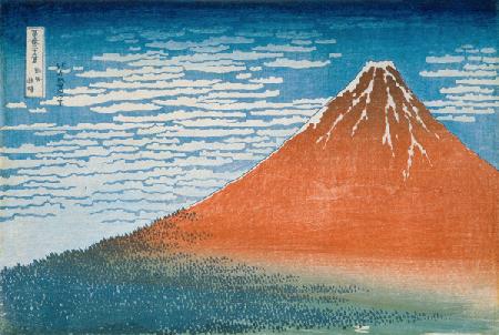 Der Fuji bei klarem Wetter - Aus der Serie der 36 Ansichten des Fudschijama 1823-29