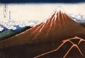 Rainstorm Beneath The Summit (The Black Fuji), From The Series ''Thirty-Six Views Of Mount Fuji''