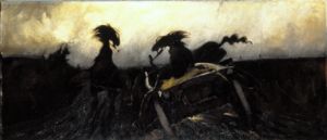 Scheuende Pferde von Kazimierz Sichulski