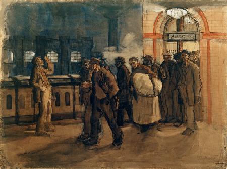 Heimkehrende Arbeiter am Lehrter Bahnhof 1899-01-01