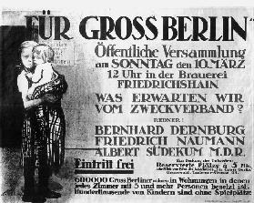 Mit einer Zeichnung von Käthe Kollwitz wirbt 1912 der Ausschuss Für Gross-Berlin für öffentliche Ver 1911-11-30