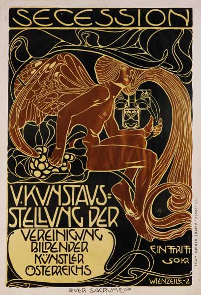 Plakat für die 5. Ausstellung der Wiener Sezession von Koloman Moser