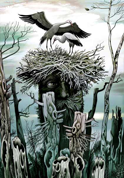 Das Nest. Die Störche. von Konstantin Avdeev