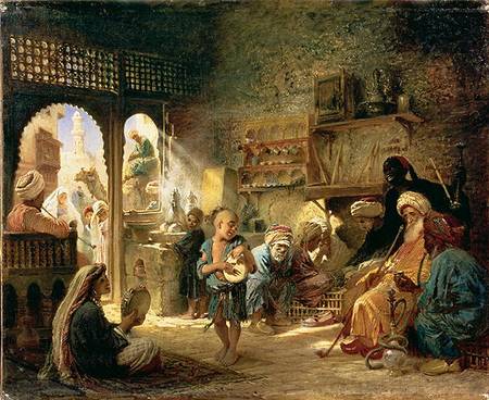 Coffee House in Cairo von Konstantin Jegorowitsch Makowski