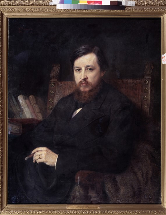 Porträt des Komponisten Michail P. Asantschewski (1839-1881) von Konstantin Jegorowitsch Makowski