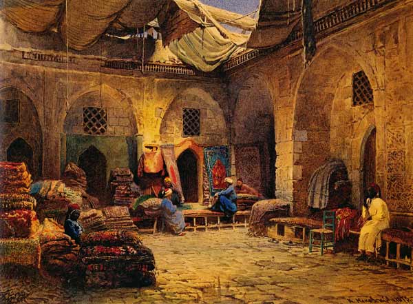 Teppichladen in Kairo von Konstantin Jegorowitsch Makowski