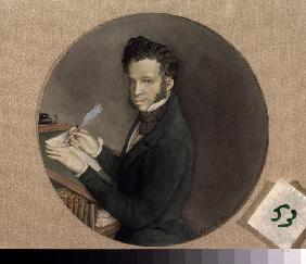 Porträt des Dichters Alexander S. Puschkin (1799-1837) 1899