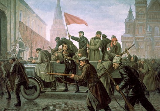 The Taking of the Moscow Kremlin in 1917 von Konstantin Ivanovich Maximov