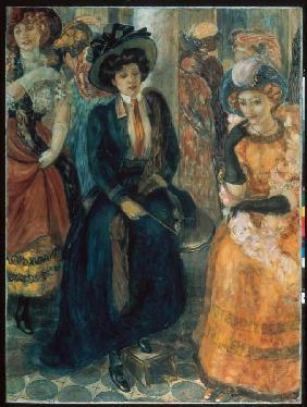 Damen im Café 1907
