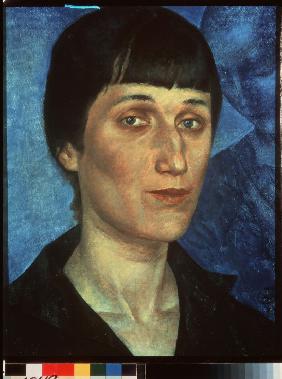 Porträt der Dichterin Anna Achmatowa (1889-1966) 1922