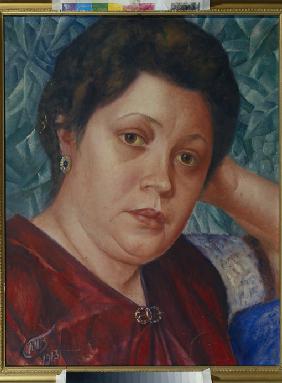 Porträt von Opernsängerin Wera Petrowa-Swanzewa 1913