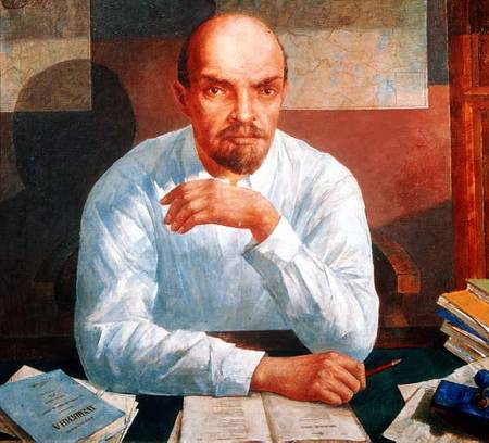 Portrait of Vladimir Ilyich Lenin (1870-1924) von Kusma Sergejewitsch Petrow-Wodkin