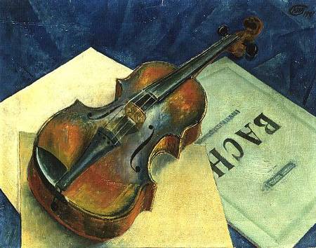 Still Life with a Violin von Kusma Sergejewitsch Petrow-Wodkin