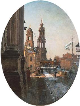 Dresden, Bruehlsche Terrasse 1910