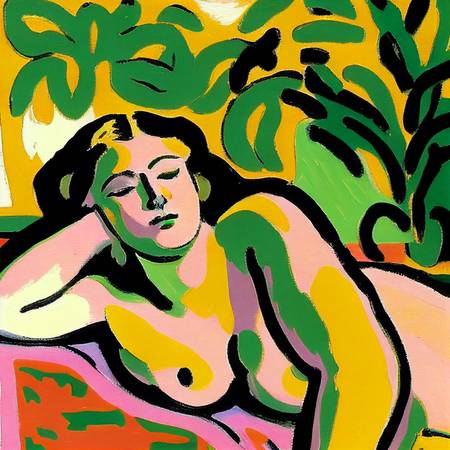 Sleeping woman - inspired by Matisse 2022