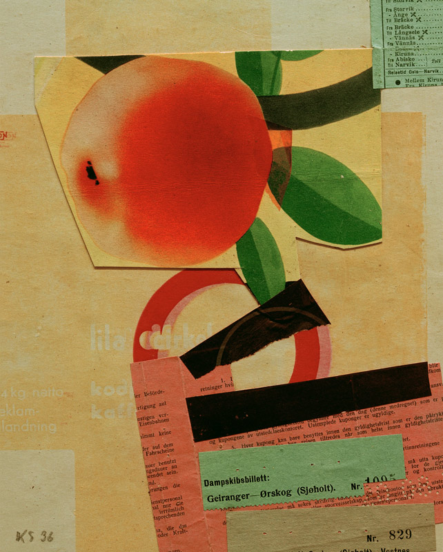 Ohne Titel (Mit rotem Apfel) von Kurt Schwitters