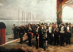 Embarkation of Amadeo I (1845-90) of Savoy for Spain