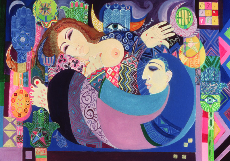 Women and Magic, 1992 (acrylic on canvas)  von Laila  Shawa