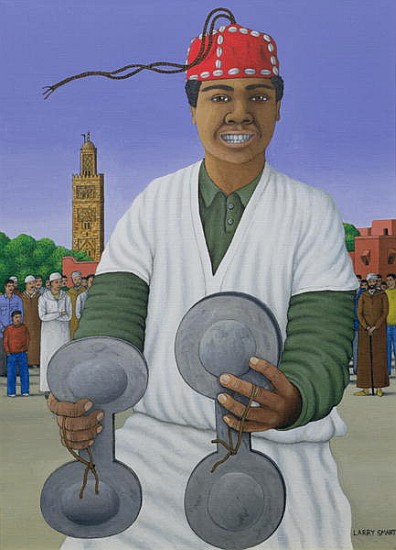 Pursued by Gnawa, 1990 (acrylic on linen)  von Larry  Smart