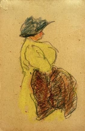 Ohne Titel (Frau in Gelb, von rechts)  1919
