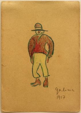 Ohne Titel (Galizier mit gelben Hosen) 1917