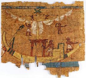 Embarkation on a river (papyrus) 19th