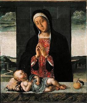 Virgin adoring the Child