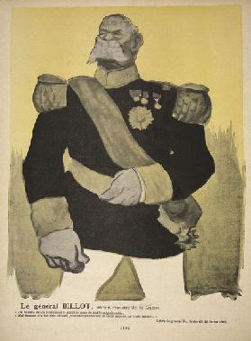 General Billot, ehemaliger Kriegsminister, Illustration aus Lassiette au Beurre: Nos Generaux 1902