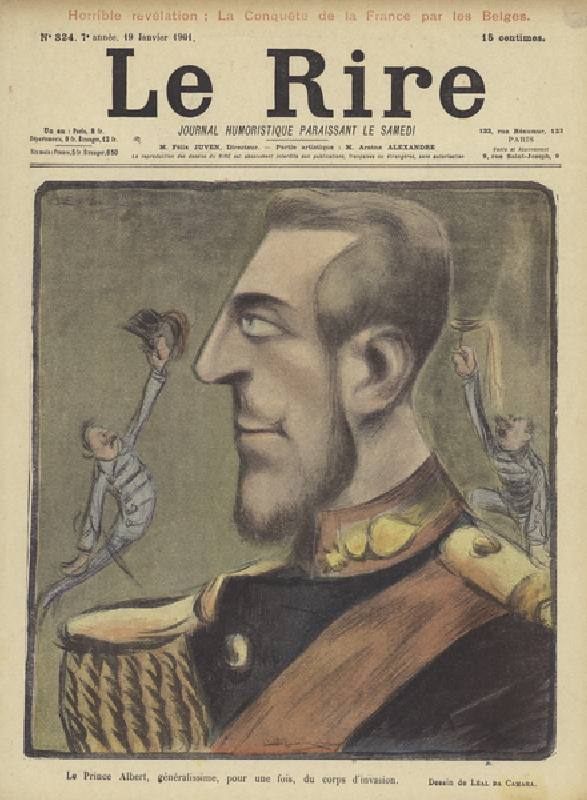 Prinz Albert von Belgien, Illustration für Le Rire von Leal de Camara