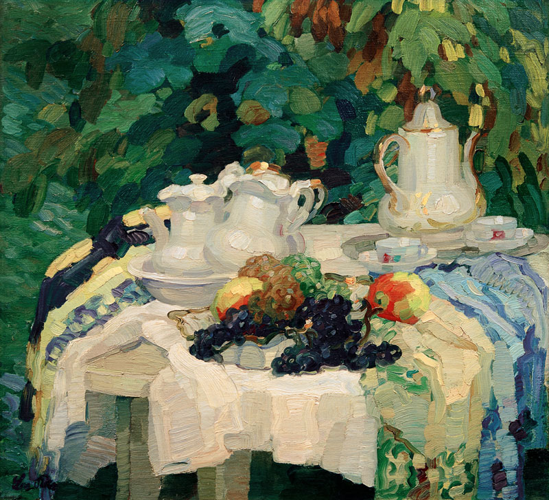 “Stilleben mit Weintrauben” (Stilleben II) von Leo Putz