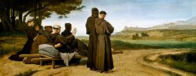 St. Francis of Assisi, while being carried to his final resting place at Saint-Marie-des-Anges, bles 1853