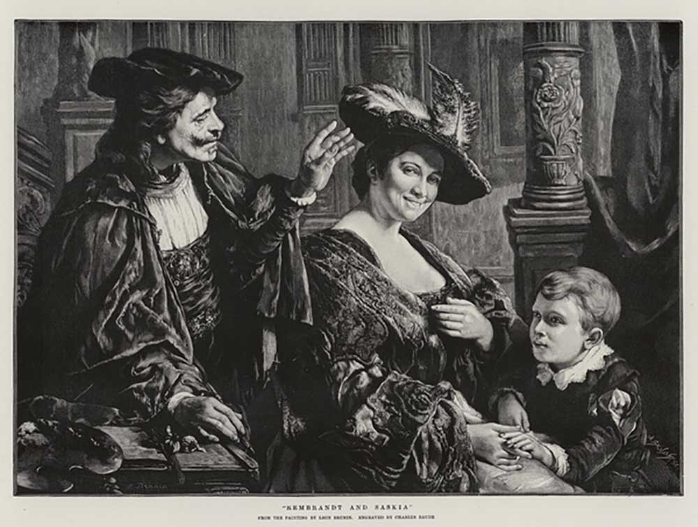 Rembrandt und Saskia von Leon Brunin