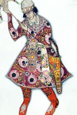 Costume design for The Tsarevitch, from The Firebird (colour litho) von Leon Nikolajewitsch Bakst