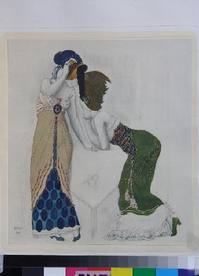 Frauen mit orientalischer Kleidung 1910