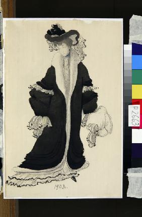 Kostümentwurf für Frau L. Bakst 1903