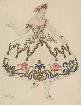 Kostümentwurf zum Ballett Dornröschen von P. Tschaikowski 1921
