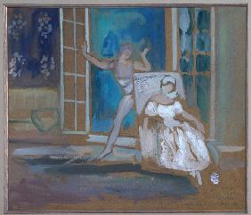 Nijinsky und Karsawina im Ballett Le Spectre de la Rose 1911