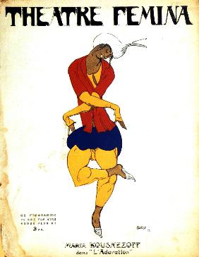 Plakat zum Ballett "Das Frühlingsopfer" von I. Strawinski. Anbetung der Erde (L'Adoration) 1911