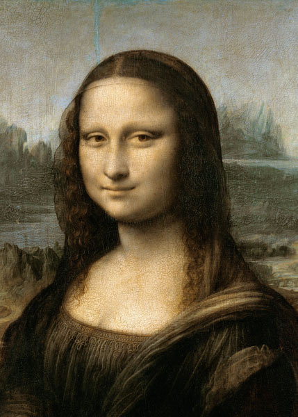 Detail of the Mona Lisa, c.1503-6 von Leonardo da Vinci