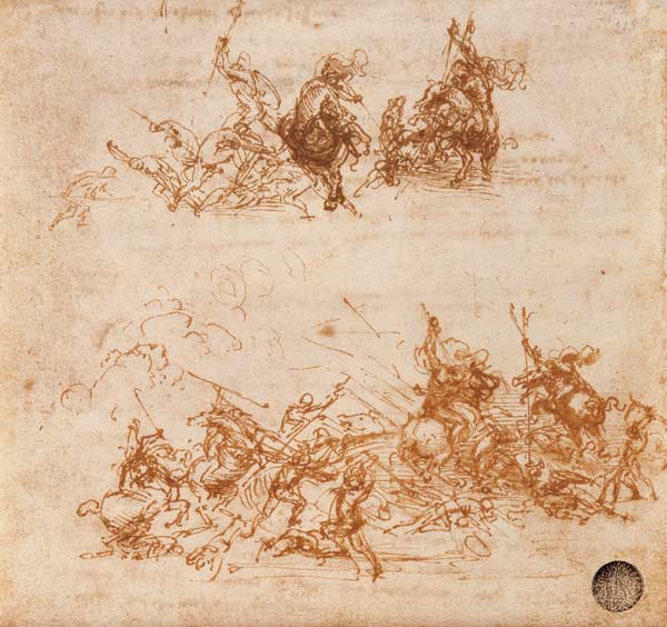 Study for the Battle of Anghiari von Leonardo da Vinci