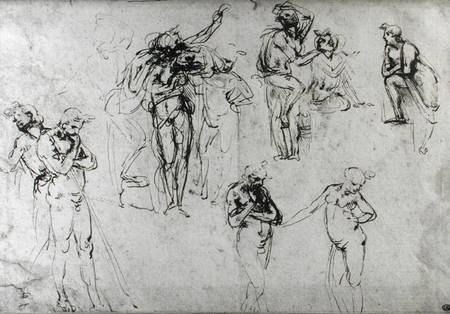 Study of nude men von Leonardo da Vinci