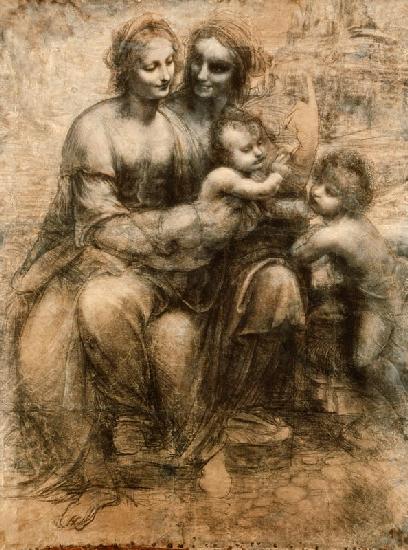 Die Jungfrau und Kind mit der Heiligen Anne und dem Heiligen John, den Baptisten 1499-1500