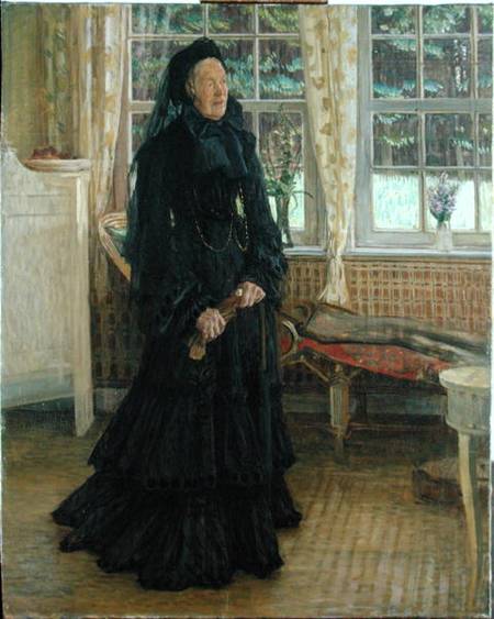 Marie Zacharias (1828-1907) Rainy Day von Leopold Karl Walter von Kalckreuth